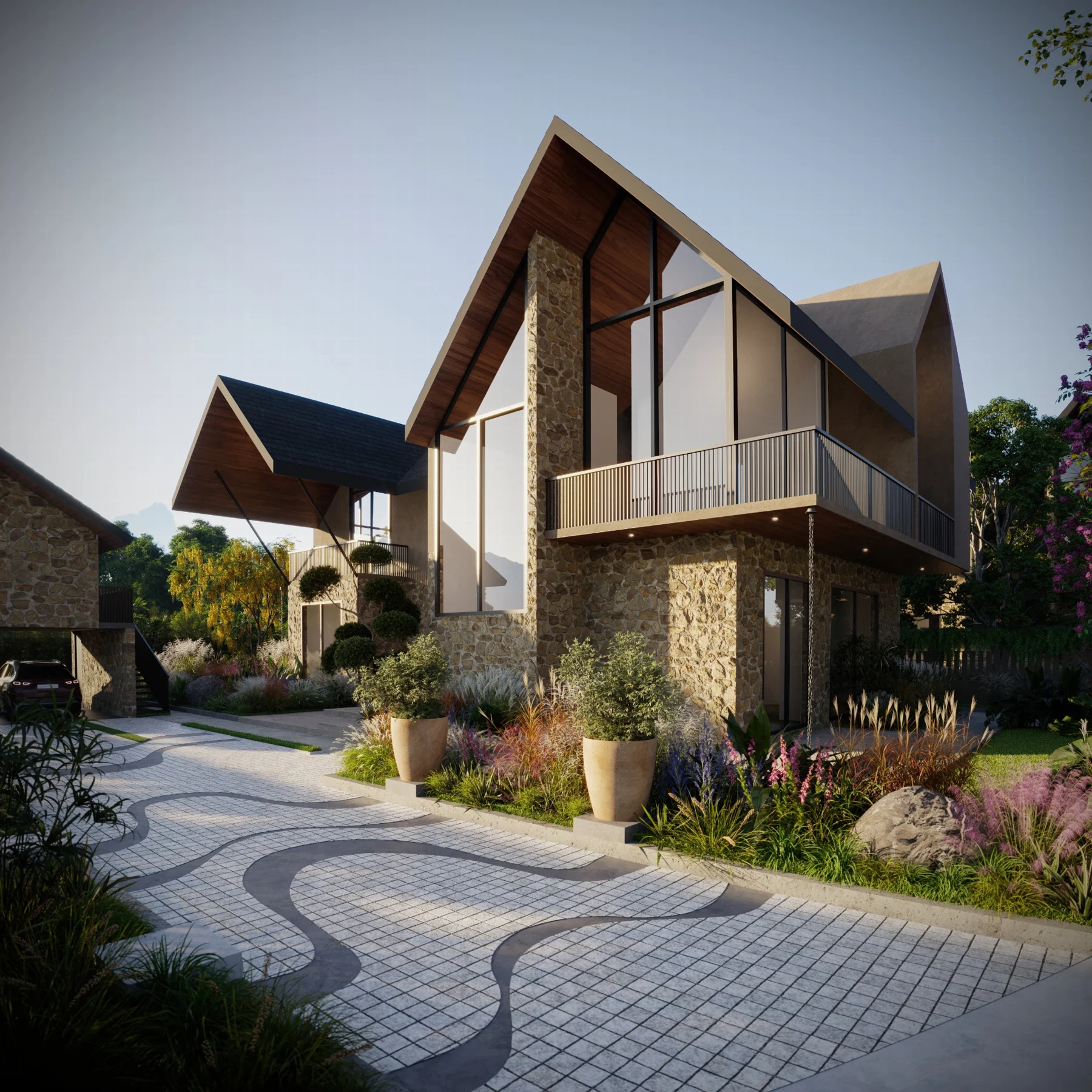 Tall Grass material and architectural detail