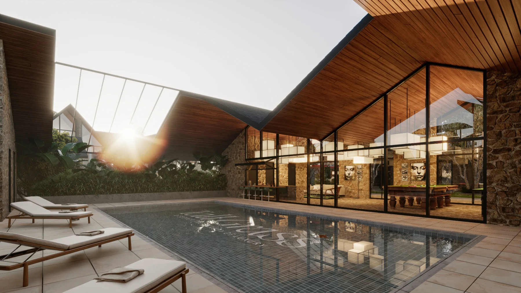Tall Grass pool and recreation space